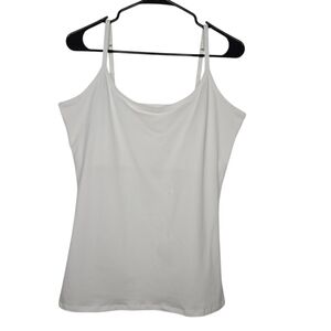 PACT Womens White Organic Cotton Shelf Bra Cami Tank Top Size XL